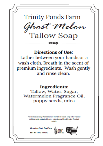 Ghost Melon Soap | Watermelon Poppy Seed Soap Bar