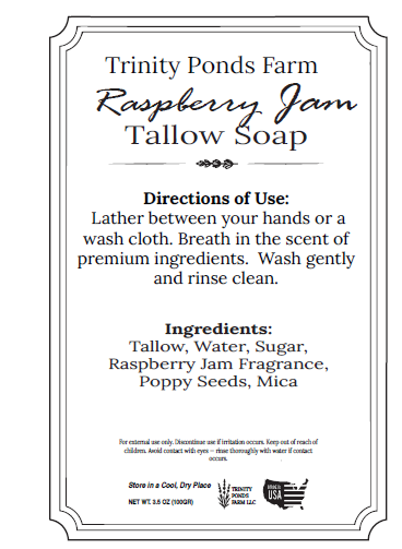 Raspberry Jam Soap | Exfoliating Poppy Seed Soap Bar