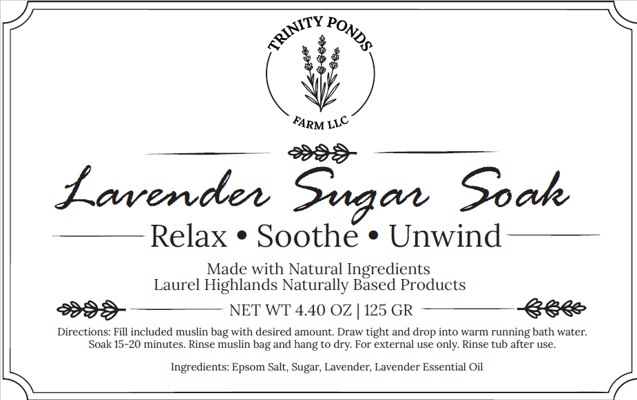 Lavender Sugar Soak | Epsom Bath Soak with Lavender