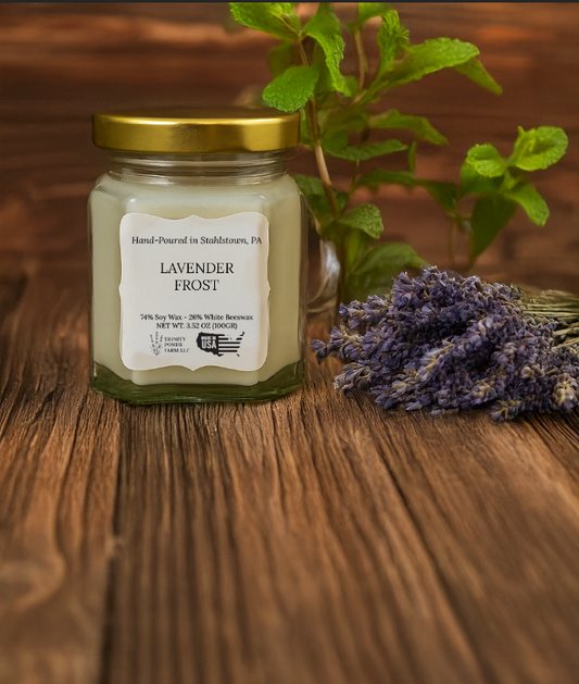 Lavender Frost Wooden Wick Candle