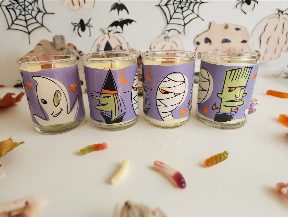Vintage Wooden-Wick Halloween Character Candle