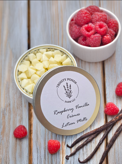 Raspberry Vanilla Creme Lotion Melts | Solid Lotion Melt