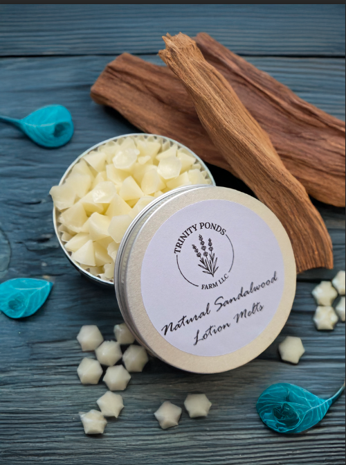 Natural Sandalwood Lotion Melts | Solid Lotion Melts