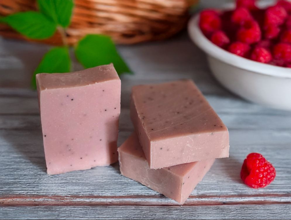 Raspberry Jam Soap | Exfoliating Poppy Seed Soap Bar