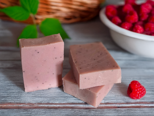 Raspberry Jam Soap | Exfoliating Poppy Seed Soap Bar