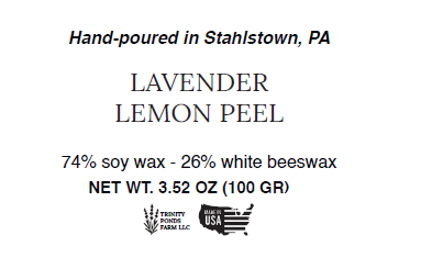 Lavender Lemon Peel Wooden Wick Candle