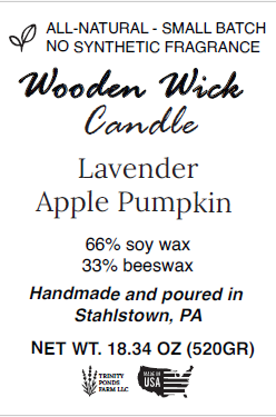 Purple Jack-o-lantern Pumpkin Wooden Wick Candle