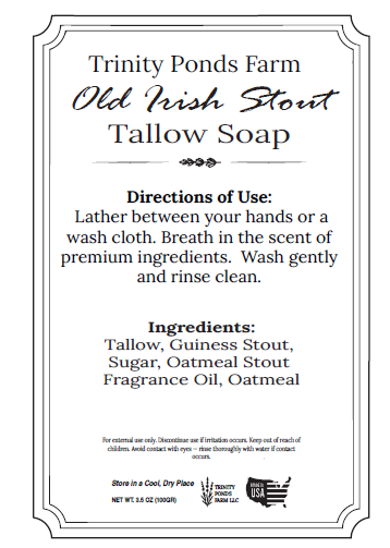 Old Irish Stout Soap | Handmade Beer Soap with Oats