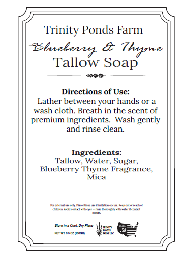 Blueberry & Thyme Soap | Handmade Cold Process Soap Bar