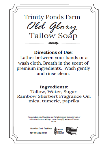 Old Glory Soap | Patriotic Red, White & Blue Handmade Soap